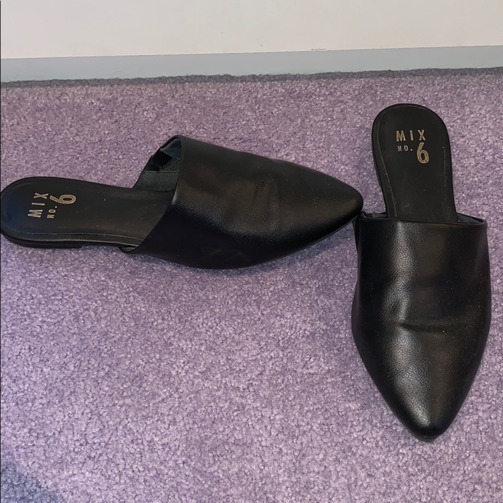 Solid Black Pointed Flats - image 3